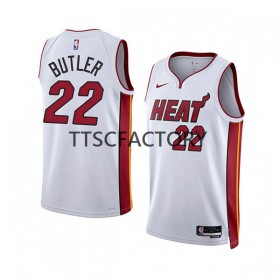 Herren NBA Miami Heat Trikot Jimmy Butler 22 Nike 2022-23 Association Edition Weiß Swingman